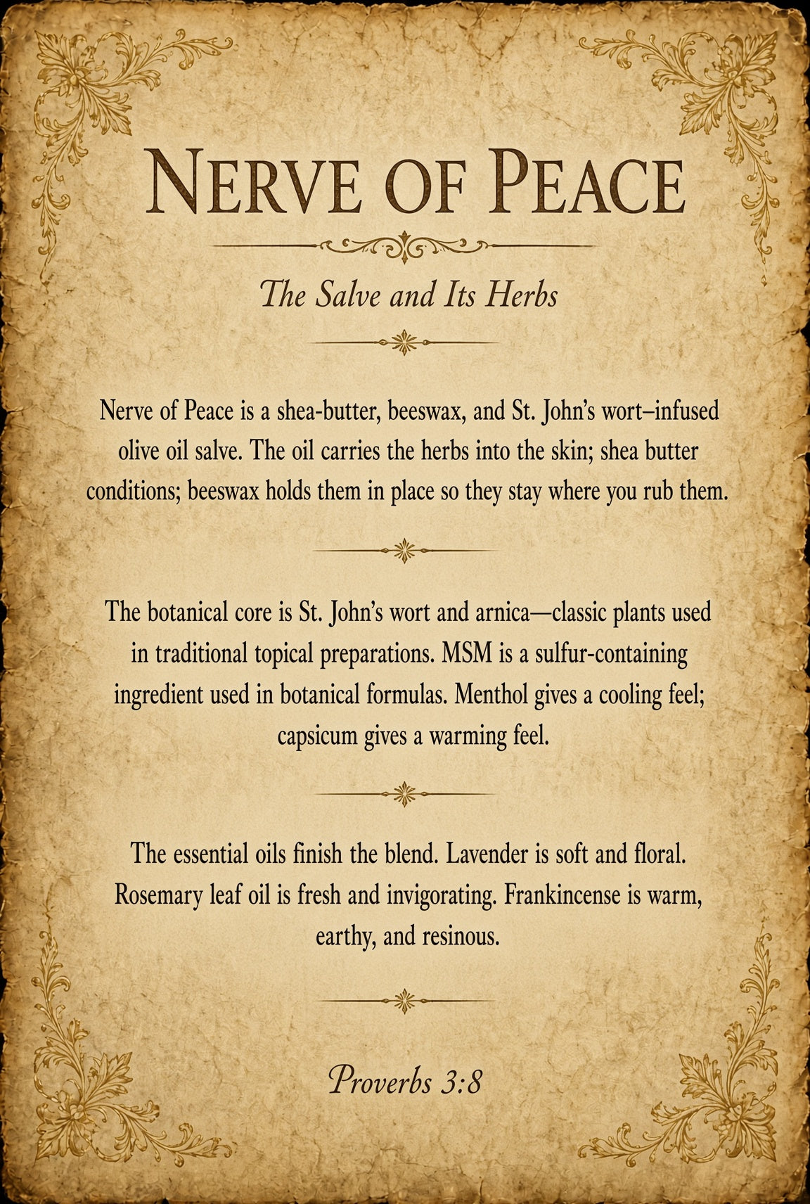 Nerve of Peace Salve