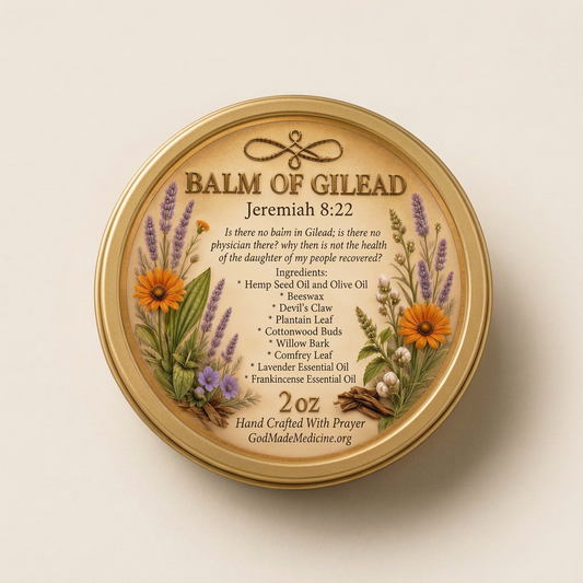 Balm of Gilead closed gold tin