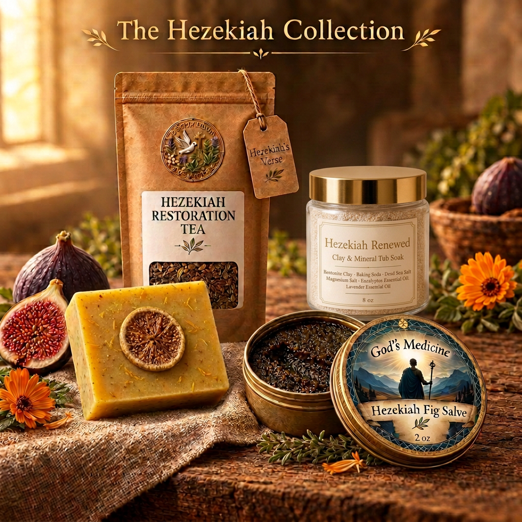 Hezekiah Collection with matching compact jar and no vitamin C