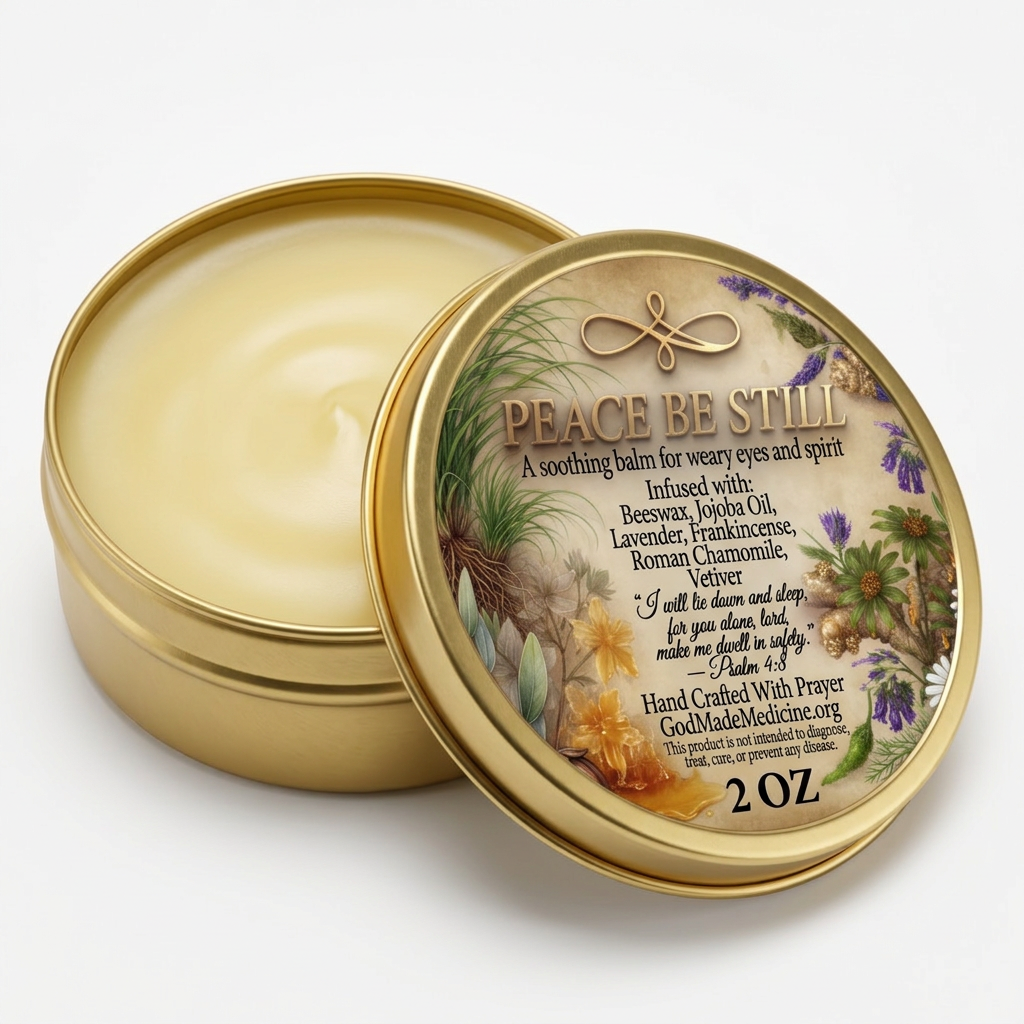 Open Peace Be Still salve tin