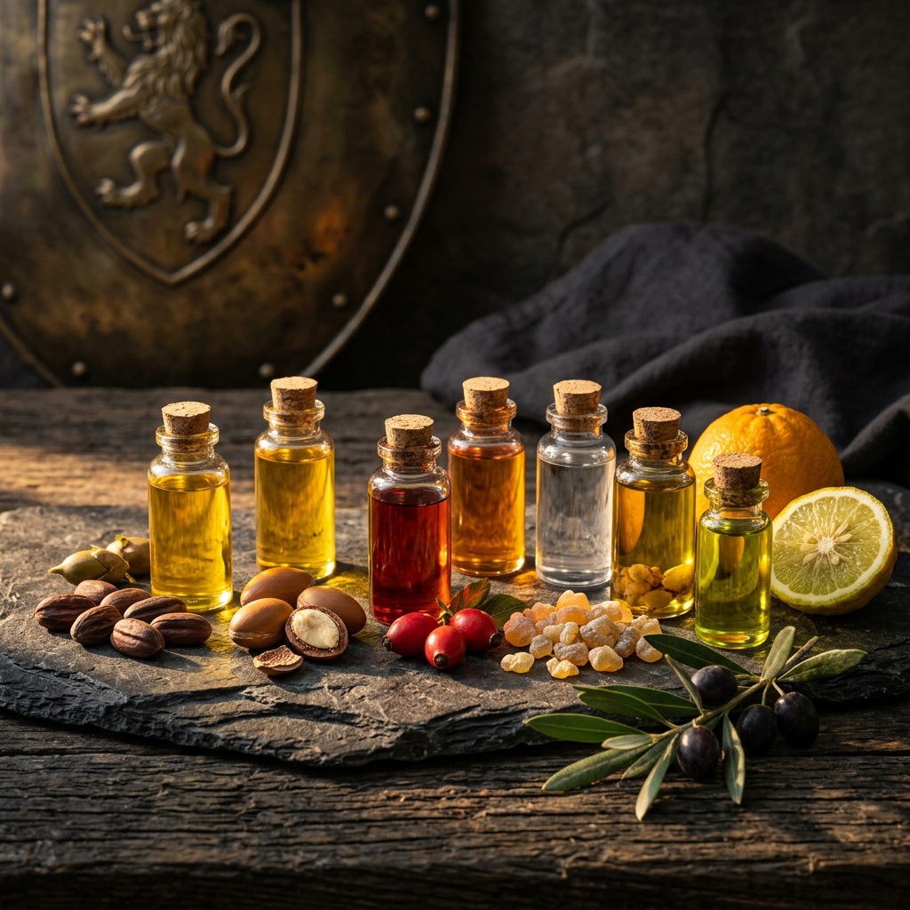 Warrior-inspired Man of Valor Beard Oil ingredient image